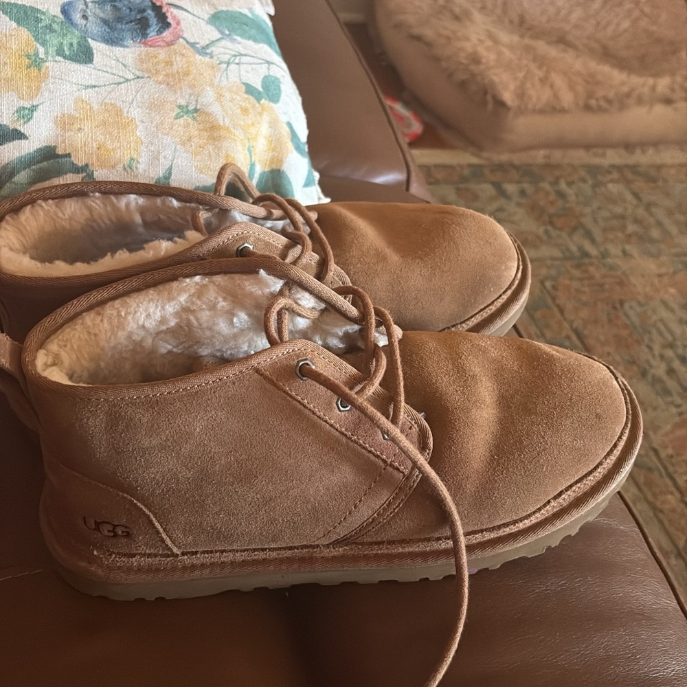 UGG Men's Lace up- Tan Suede Boots